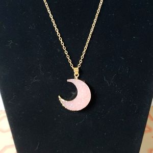 Natural Stone Moon Necklace
